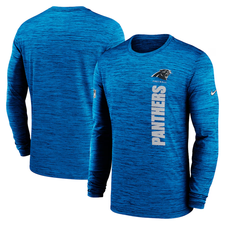 Men Carolina Panthers blue 2024 Nike NFL long sleeve t shirts->nfl t-shirts->Sports Accessory